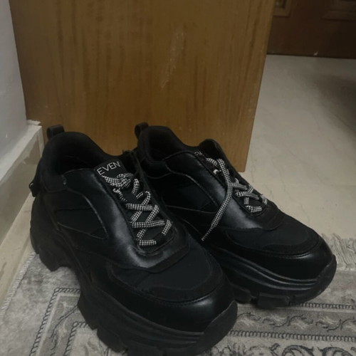 Eleven Paris black platform sneakers like new, size 38