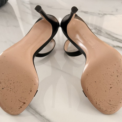 Gianvito Rossi Portofino 105mm sandals used, black, size 38.5