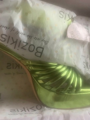 Bozikis women's sandals size 39 new, green platform