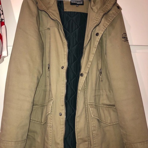 Emerson parka jacket used, size XL, beige