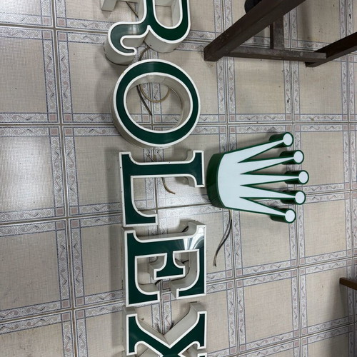 Vintage illuminated Rolex sign used