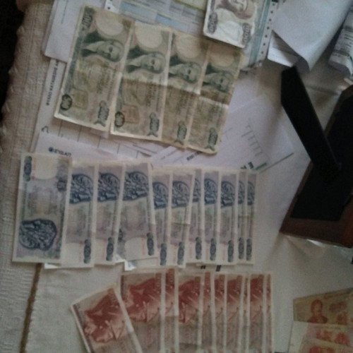 Paper money pack with various denominations