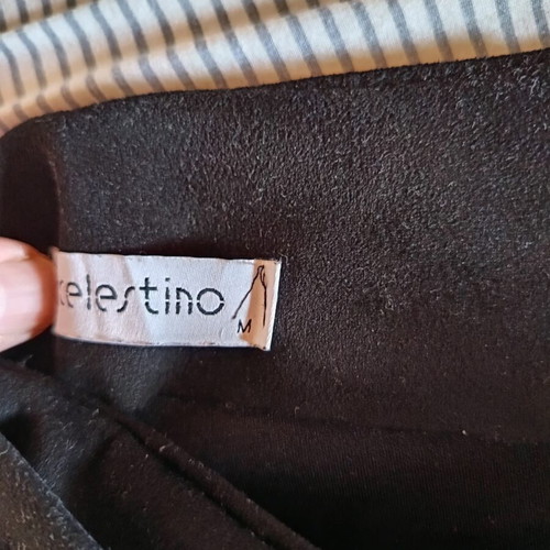 Celestino black short skirt Medium like new with leopard belt