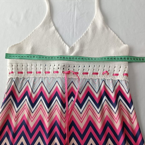 Be You maxi dress like new, colorful zig zag halter knit bust