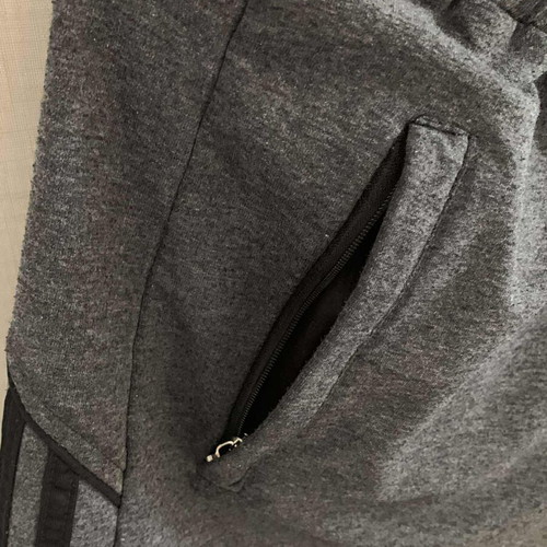 Men's sports shorts like new, grey with black stripes, size L