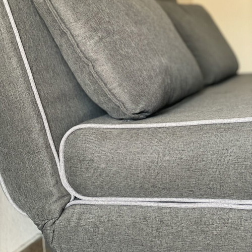 Two-seater sofa bed dark gray, like new