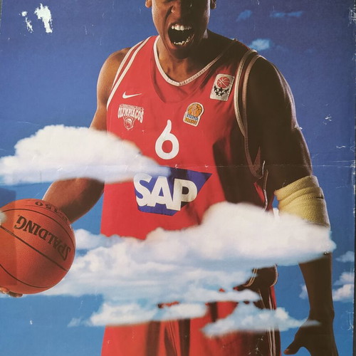 Olympiacos basketball poster used