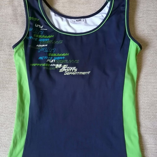 York Woman sports top with built-in bra XL, blue