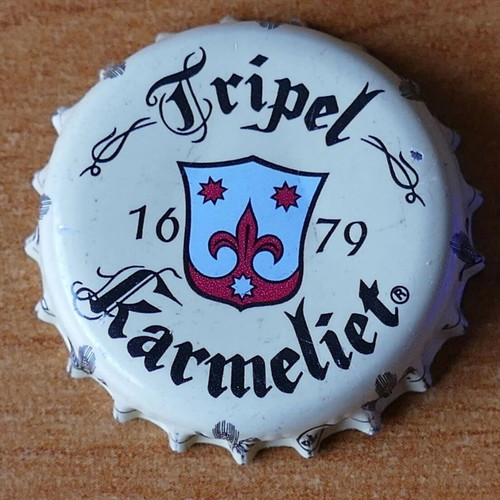 Tripel Karmeliet beer bottle cap used, Belgian brewery