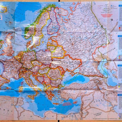 Europe Map 2005 National Geographic new