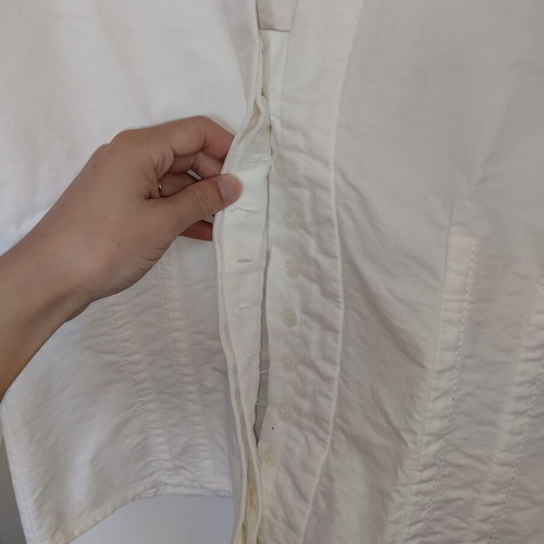 Zara white cotton corset-style shirt new, small medium