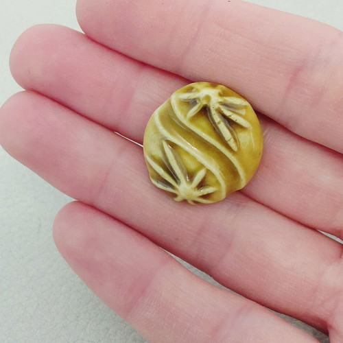 Vintage handmade ceramic ring from the 70s, used