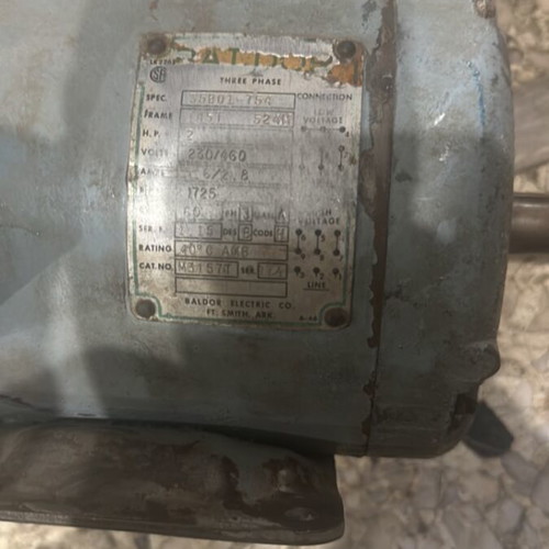 Baldor Electric Co. industrial electric motor 2 HP, like new