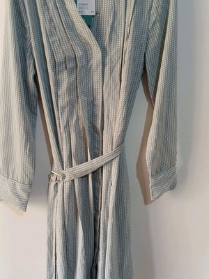 H&M dress new with tags, white and turquoise, size M