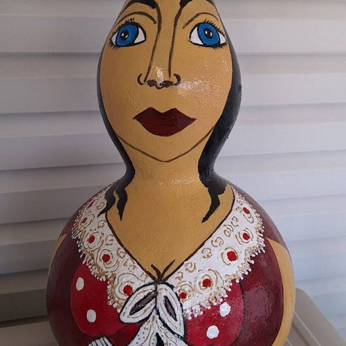 Handmade decorative water gourd "Kyra Grammatikí"