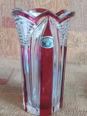 old Bohemian crystal vase!