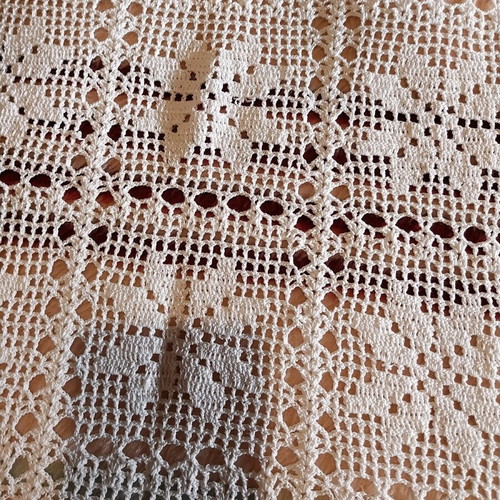 Crochet handiwork like new, 4 handmade curtain pieces