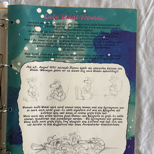 Diddl Vintage 90s Collectible Album like new with sleeves and 4 cards