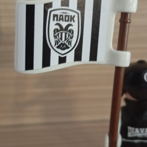 Playmobil PAOK Fan Figure with Team Flag like new