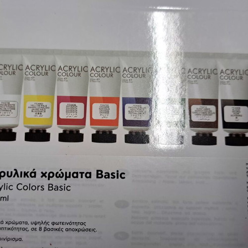 Acrylic paint set and brush set new, 8 colors and 10 brushes