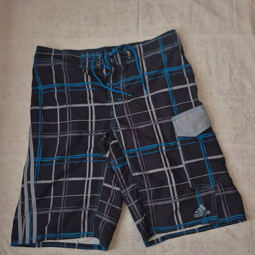 Adidas men's shorts size S like new, gray and turquoise