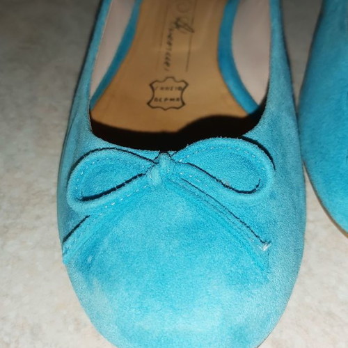 Tsouderos ballerinas used, turquoise, size 37