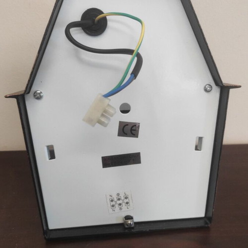 Outdoor wall lamp aluminum with transparent glass black and gold