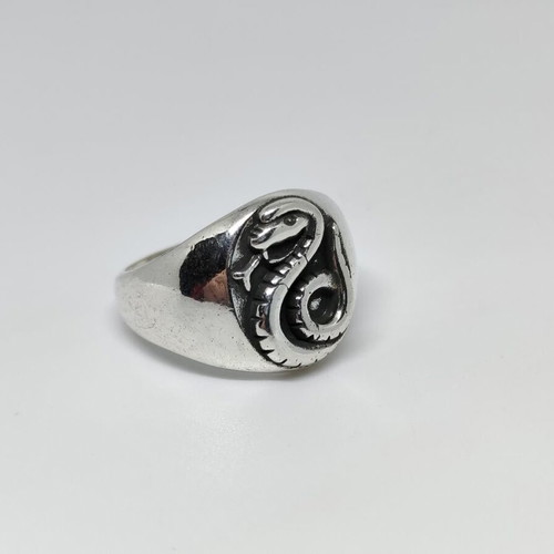 Slytherin Malfoy Harry Potter ring with snake seal silver color like new