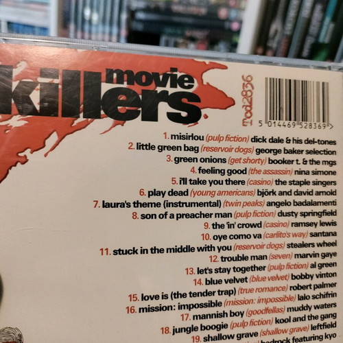 Movie Killers CD used, compilation of 20 cult movie soundtrack hits