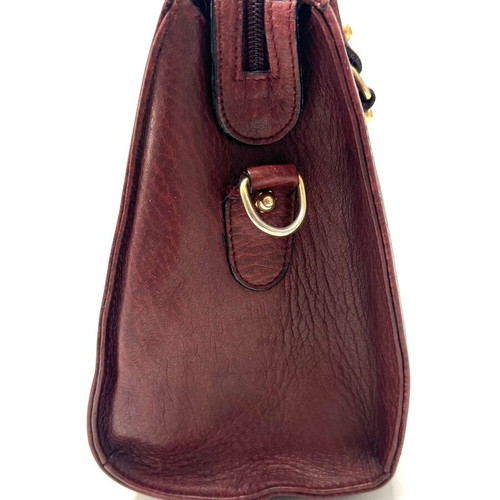 Aigner Burgundy Vintage Leather Handbag used