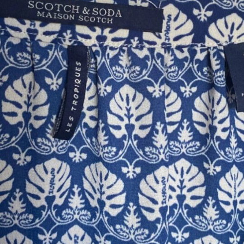 Scotch Soda blouse XS like new, white and blue