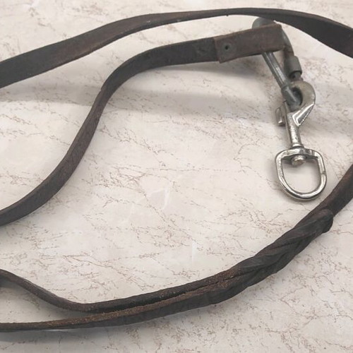 Dog leashes used, 4 pieces, leather and handmade