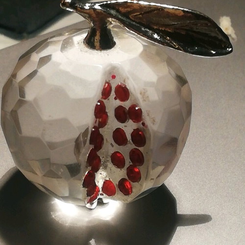 Pomegranate charm new with red rhinestones