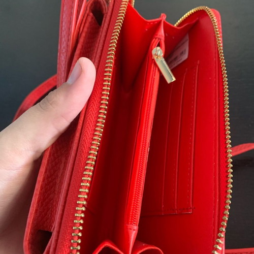 Shoulder bag red wallet used