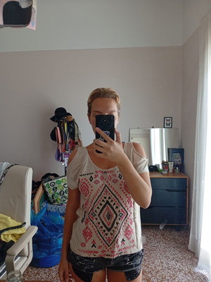 Stradivarius multicolor blouse, size M