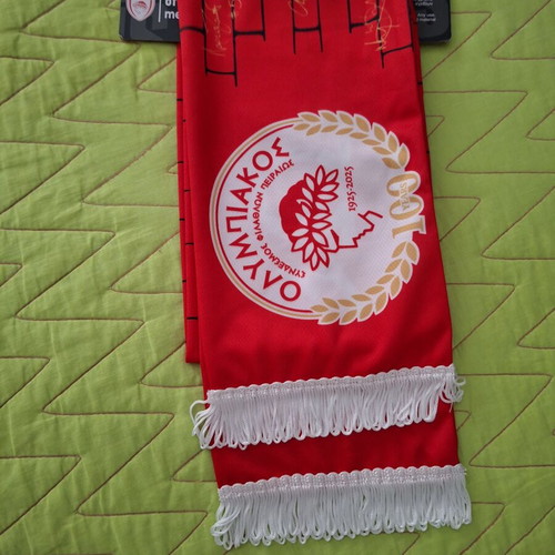 Olympiacos Anniversary Scarf 100 Years, like new, signed