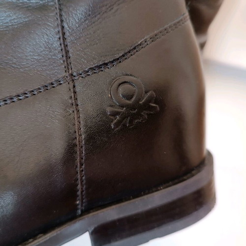 Benetton Leather Ankle Boots Like New, Black, Size 37