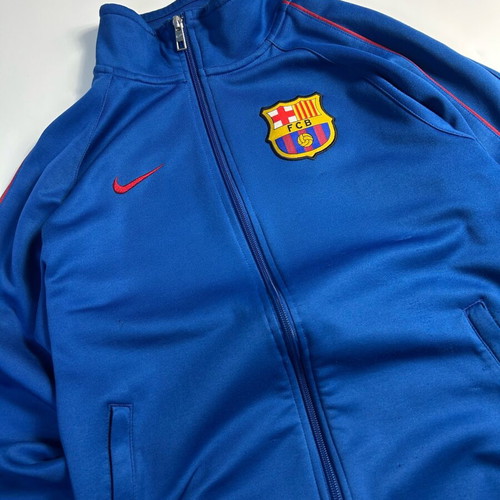 Nike Vintage Y2k FC Barcelona Blue Track Jacket Full Zip like new, size S