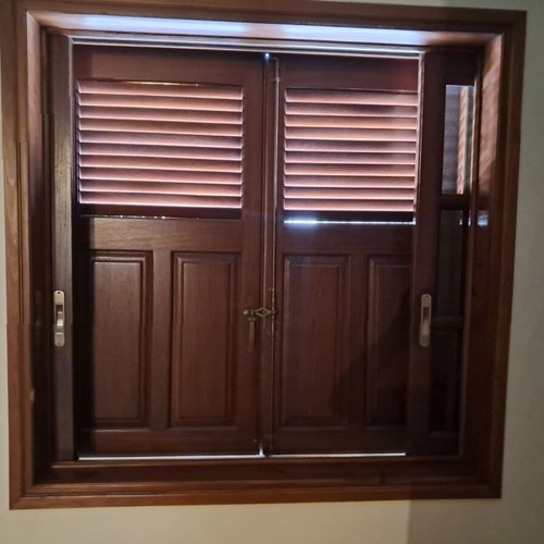 Wooden frames used, doors, windows, shutters