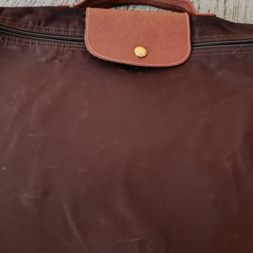 Longchamp document and laptop clutch like new, dark brown
