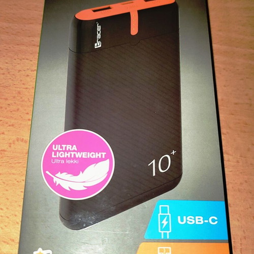 TRACER 10000 mAh Slim Mobile Battery Black