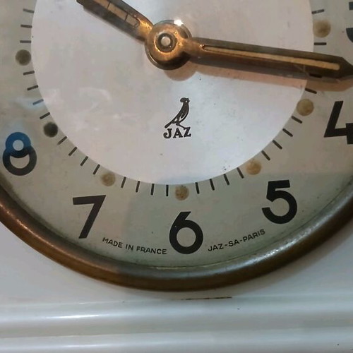 JAZ French table clock 1960 used with minor cracks