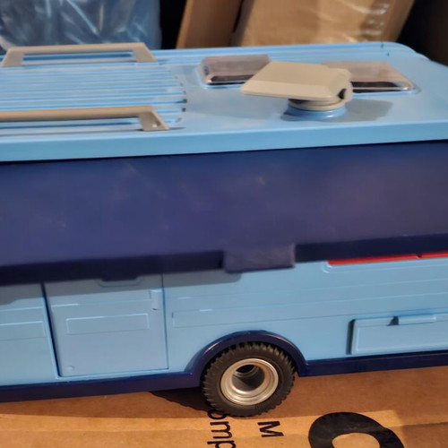 Playmobil Jeep with Caravan and 4 Figures used