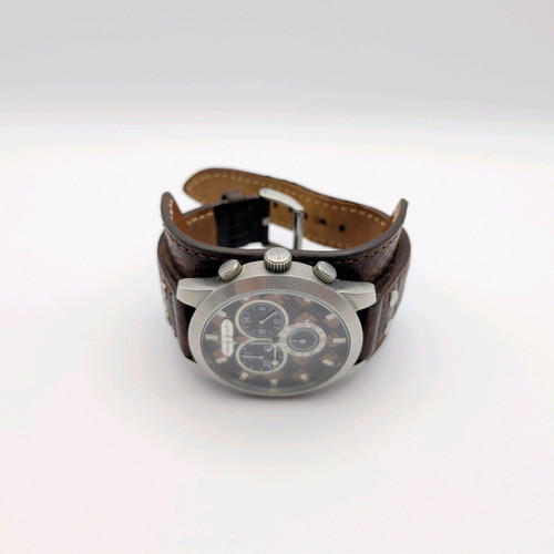 Ρολόι Marc Ecko Chrono E14539G4 μεταχειρισμένο, καφέ και ασημί