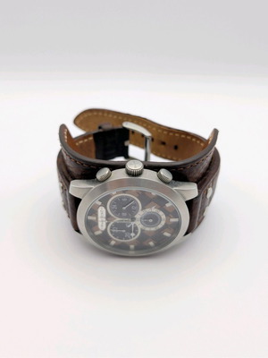 Ρολόι Marc Ecko Chrono E14539G4 μεταχειρισμένο, καφέ και ασημί
