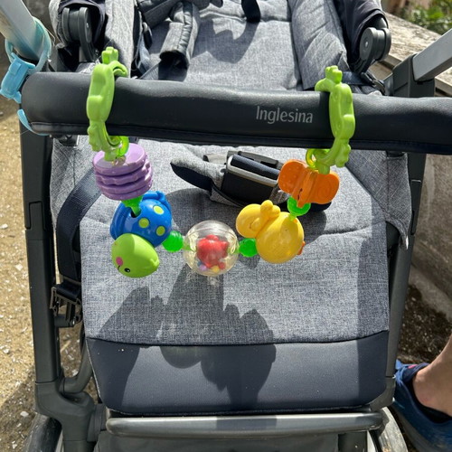 Inglesina Aptica stroller like new, blue gray with accessories