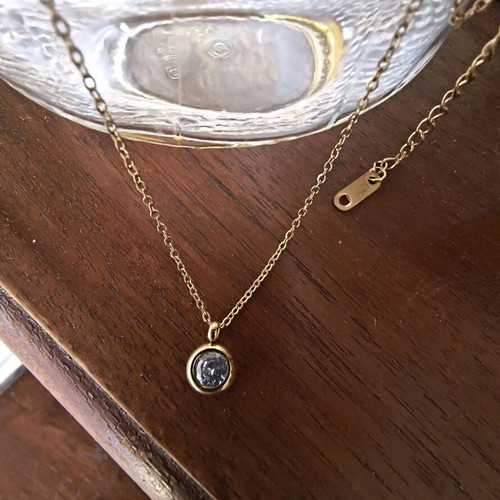 Pendant faux gold with iridescent rhinestones, new, NORA'S