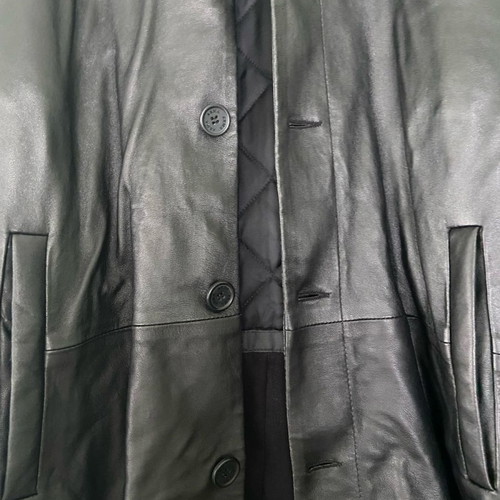 Arma leather men's coat used, size 50, black