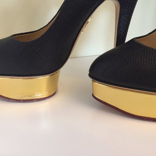 Γόβες Charlotte Olympia καινούργιες, δερμάτινες με raffia, μέγεθος 40