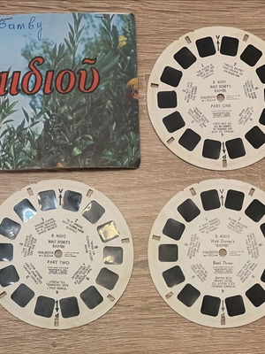Vintage View-Master 3D discs Bambi by Walt Disney, used, set of 3